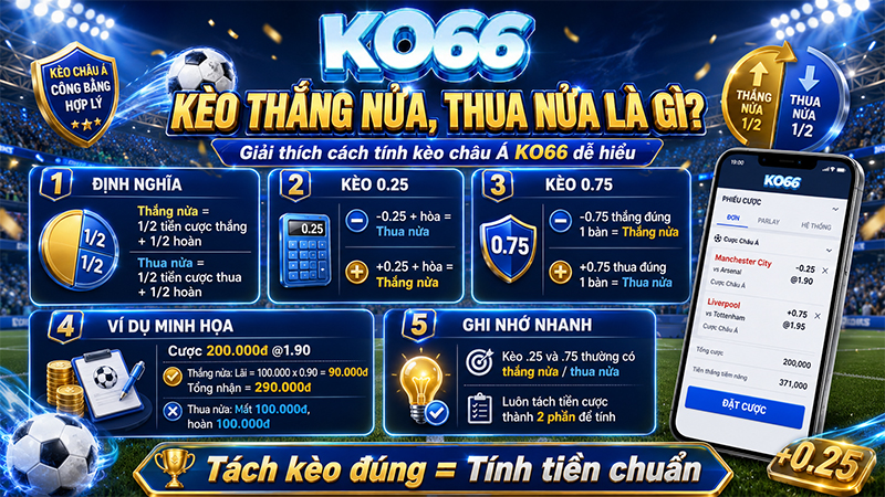 Kèo Thắng Nửa, Thua Nửa Là Gì?